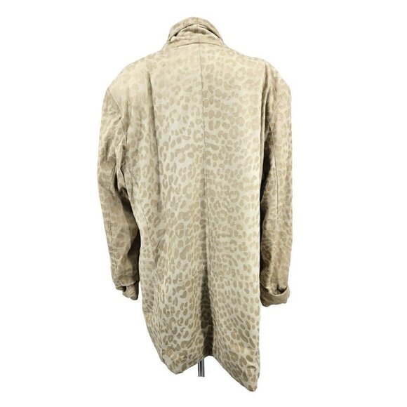 VTG 80s In Transit New York Suede Blazer Womens L Oversized Animal Print Pockets - Picture 3 of 9